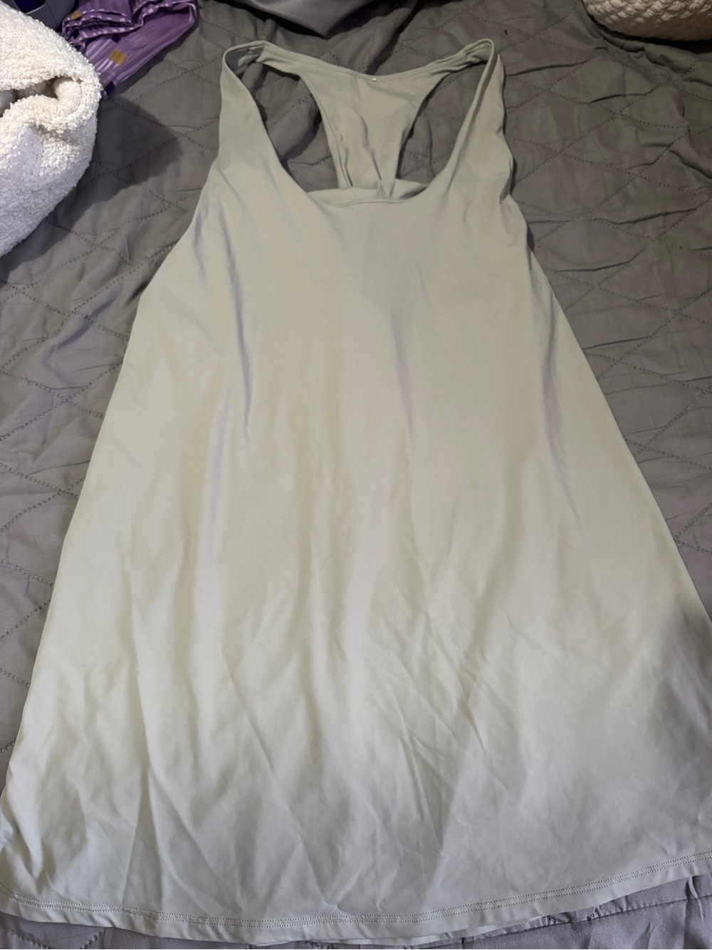 ALO Yoga Light Sage Green Tank Top with Subtle Logo